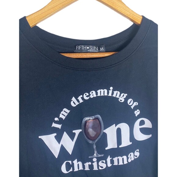 Medium Dreaming of a Wine Christmas, Long Sleeve Christmas Sweater - Picture 4 of 7